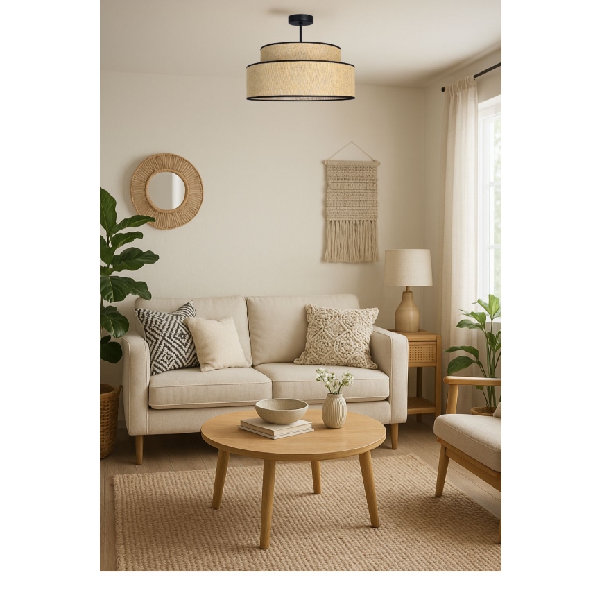 Plafonnier BOHO 1xE27/60W/230V d. 40 cm beige