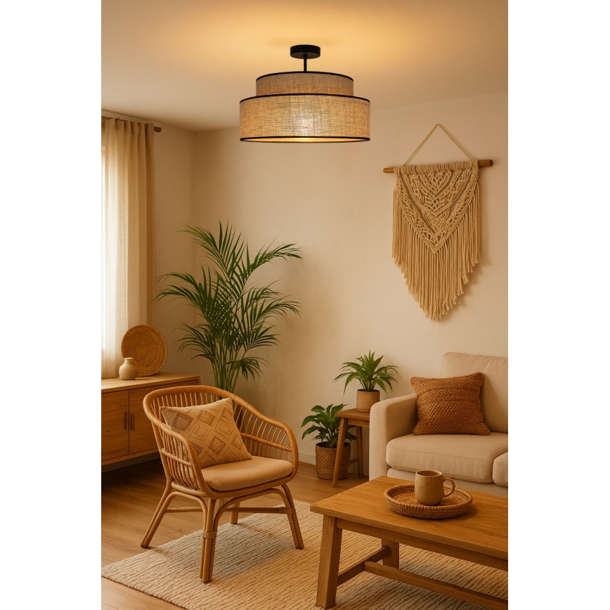 Plafonnier BOHO 1xE27/60W/230V d. 40 cm beige