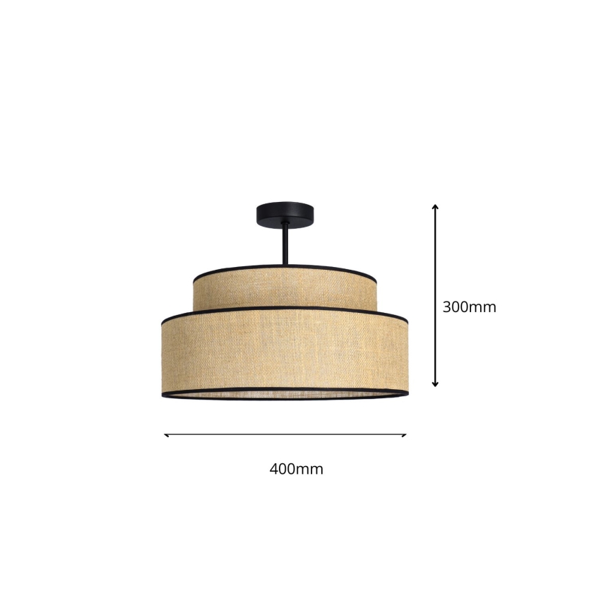Plafonnier BOHO 1xE27/60W/230V d. 40 cm beige