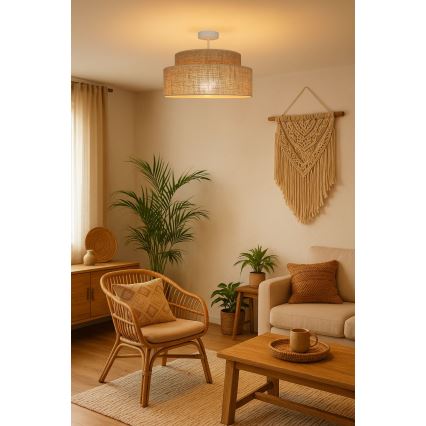 Plafonnier BOHO 1xE27/60W/230V d. 40 cm beige