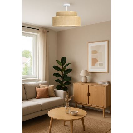 Plafonnier BOHO 1xE27/60W/230V d. 40 cm beige