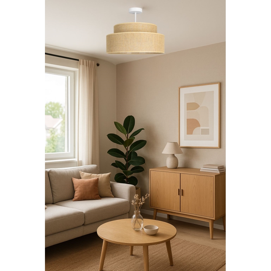 Plafonnier BOHO 1xE27/60W/230V d. 40 cm beige