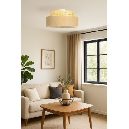 Plafonnier BOHO 1xE27/60W/230V d. 40 cm rotin