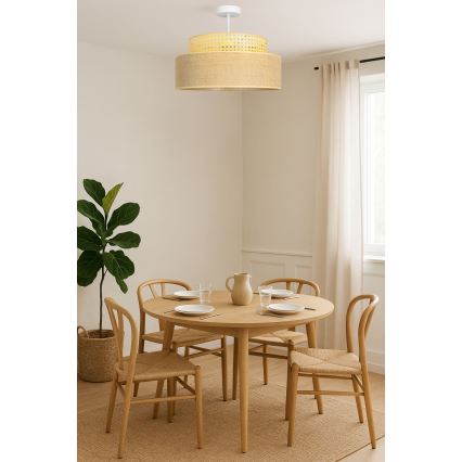 Plafonnier BOHO 1xE27/60W/230V d. 40 cm rotin