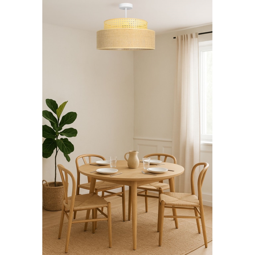 Plafonnier BOHO 1xE27/60W/230V d. 40 cm rotin