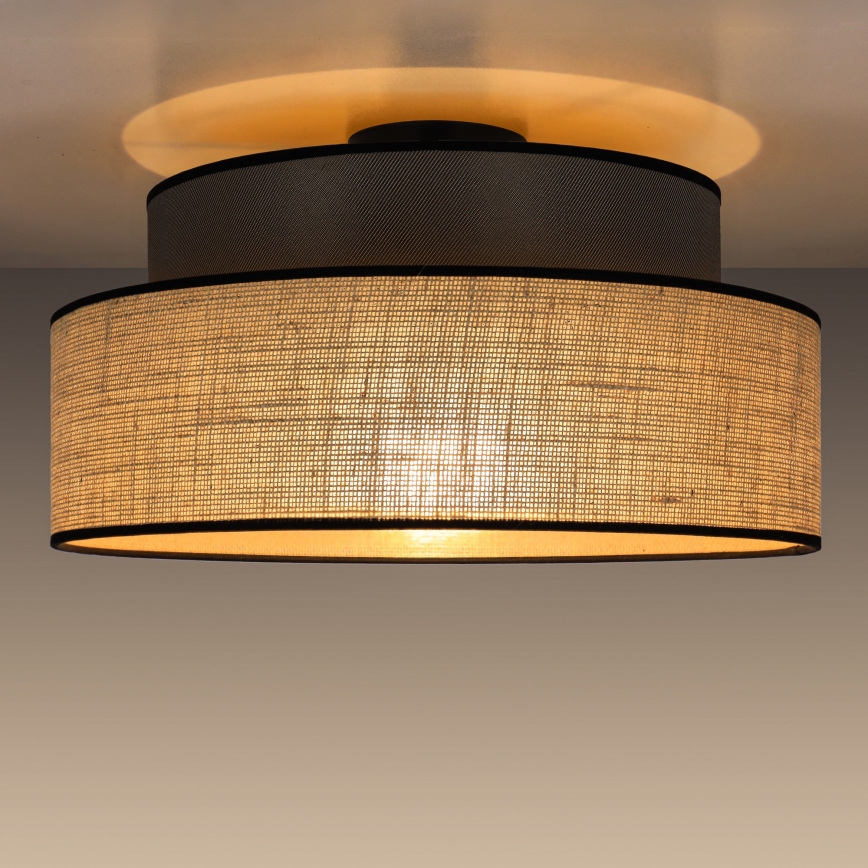 Plafonnier BOHO 1xE27/60W/230V marron/beige