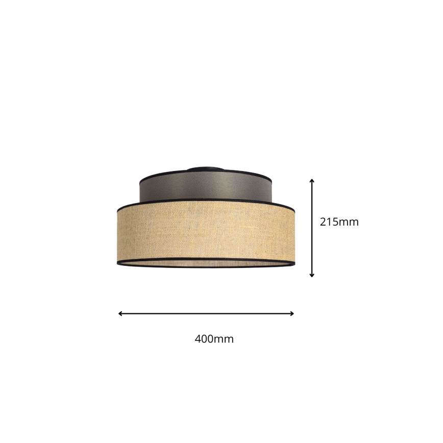 Plafonnier BOHO 1xE27/60W/230V marron/beige