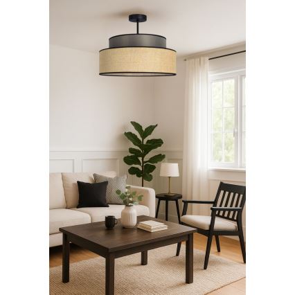 Plafonnier BOHO 1xE27/60W/230V marron/beige