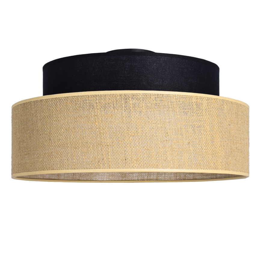 Plafonnier BOHO 1xE27/60W/230V noir/beige