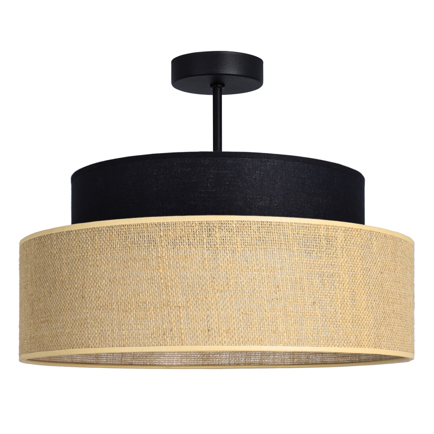 Plafonnier BOHO 1xE27/60W/230V noir/beige