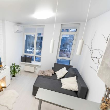 Plafonnier BONIFACY 2xE27/20W/230V d. 33 cm blanc