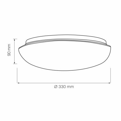 Plafonnier BONIFACY 2xE27/20W/230V d. 33 cm blanc