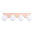 Plafonnier BULBO 4xG9/8W/230V hêtre/blanc