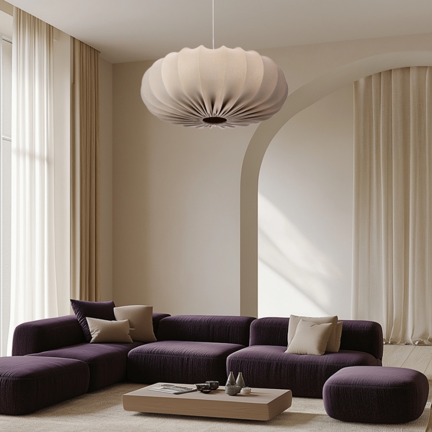 Plafonnier CAFEE 1xE27/40W/230V diamètre 66 cm beige