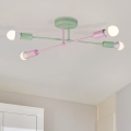 Plafonnier CAMBRIDGE 4xE27/15W/230V vert/rose