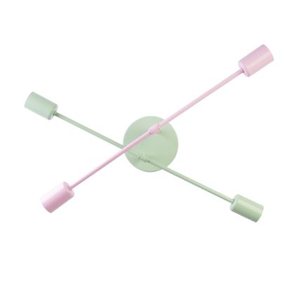 Plafonnier CAMBRIDGE 4xE27/15W/230V vert/rose