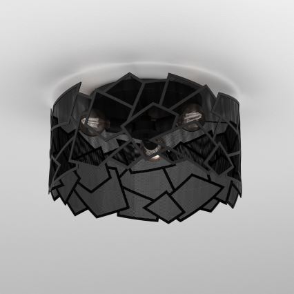 Plafonnier CAMO 3xE27/15W/230V noir
