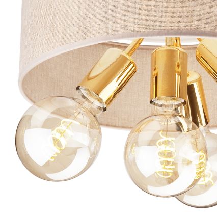 Plafonnier CARINA 4xE27/60W/230V d. 35 cm doré