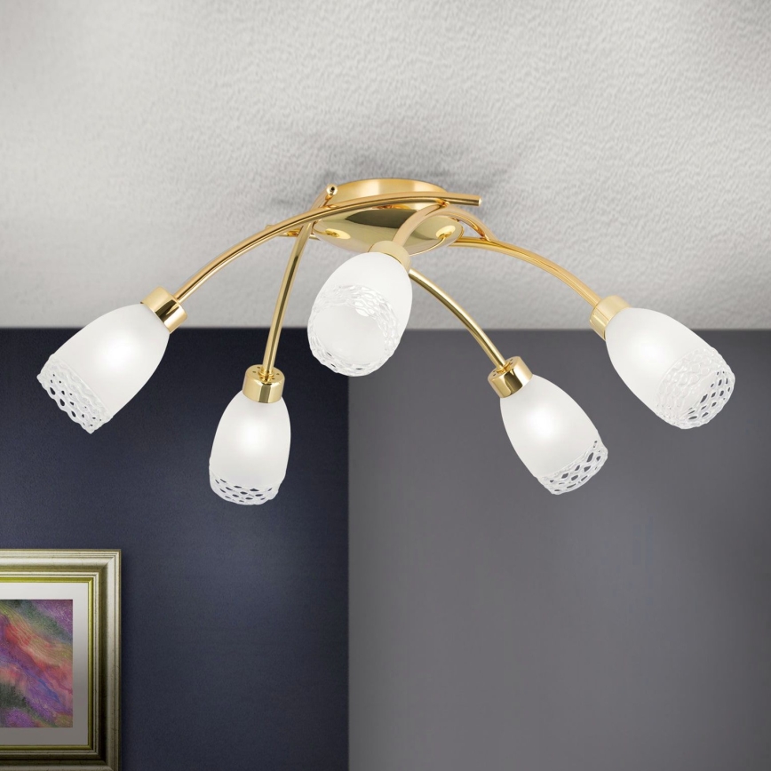 Plafonnier CARLA 5xG9/28W/230V doré