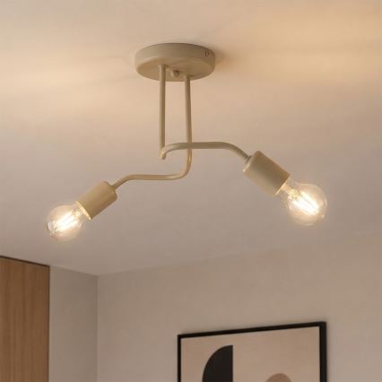 Plafonnier CHARLIE 2xE27/15W/230V beige