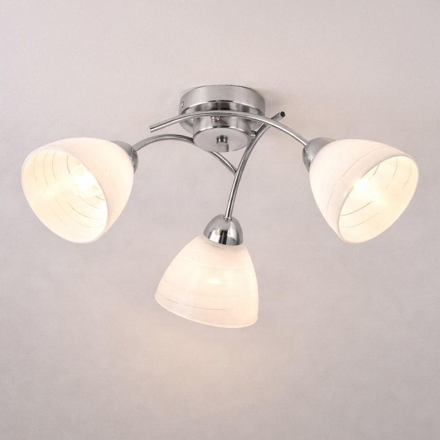Plafonnier CLARA 3xE27/15W/230V chromé brillant