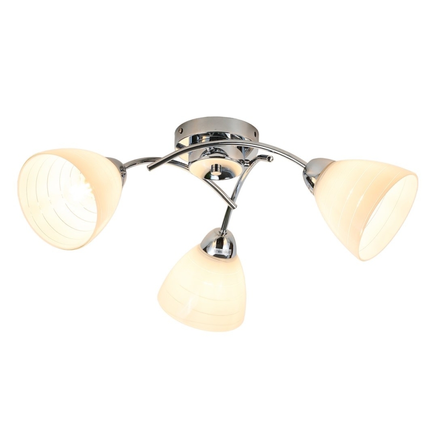Plafonnier CLARA 3xE27/15W/230V chromé brillant