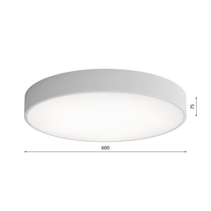 Plafonnier CLEO 5xE27/24W/230V d. 60 cm gris