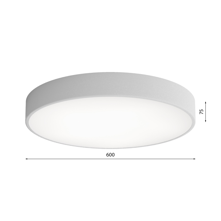 Plafonnier CLEO 5xE27/24W/230V d. 60 cm gris