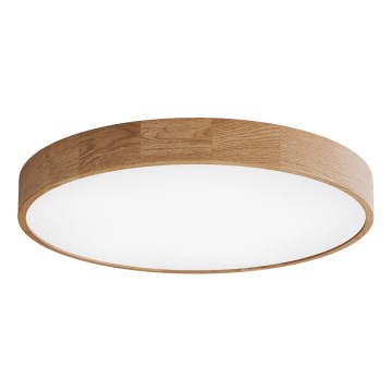 Plafonnier CLEO, 6 douilles E27 (max. 24 W par ampoule), 230 V, Ø 80 cm, chêne
