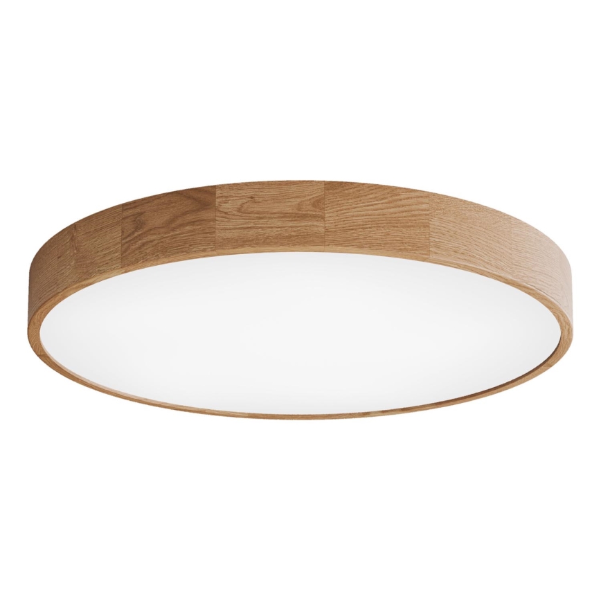 Plafonnier CLEO, 6 douilles E27 (max. 24 W par ampoule), 230 V, Ø 80 cm, chêne