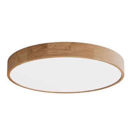 Plafonnier CLEO, 6 douilles E27 (max. 24 W par ampoule), 230 V, Ø 80 cm, chêne