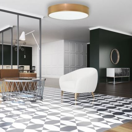 Plafonnier CLEO 6xE27/24W/230V d. 80 cm doré