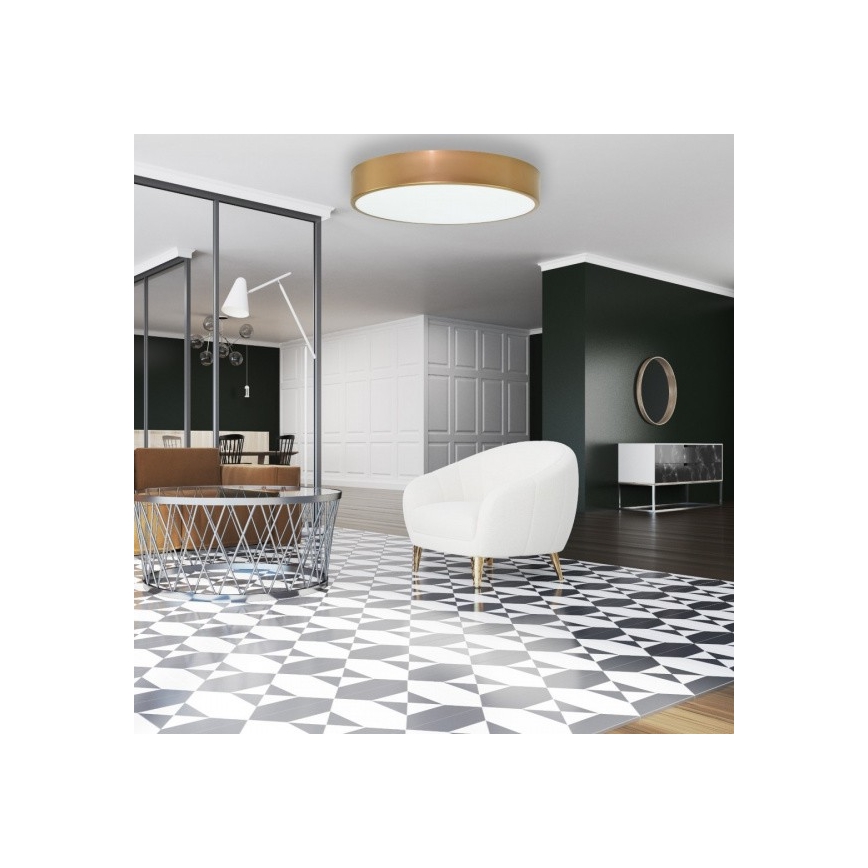 Plafonnier CLEO 6xE27/24W/230V d. 80 cm doré