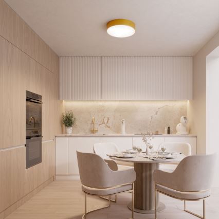 Plafonnier CLEO 6xE27/24W/230V d. 80 cm doré