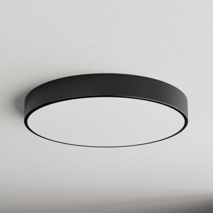 Plafonnier CLEO avec détecteur de mouvement et capteur crépusculaire, 5 ampoules E27, 24 W, 230 V, diamètre 60 cm, noir