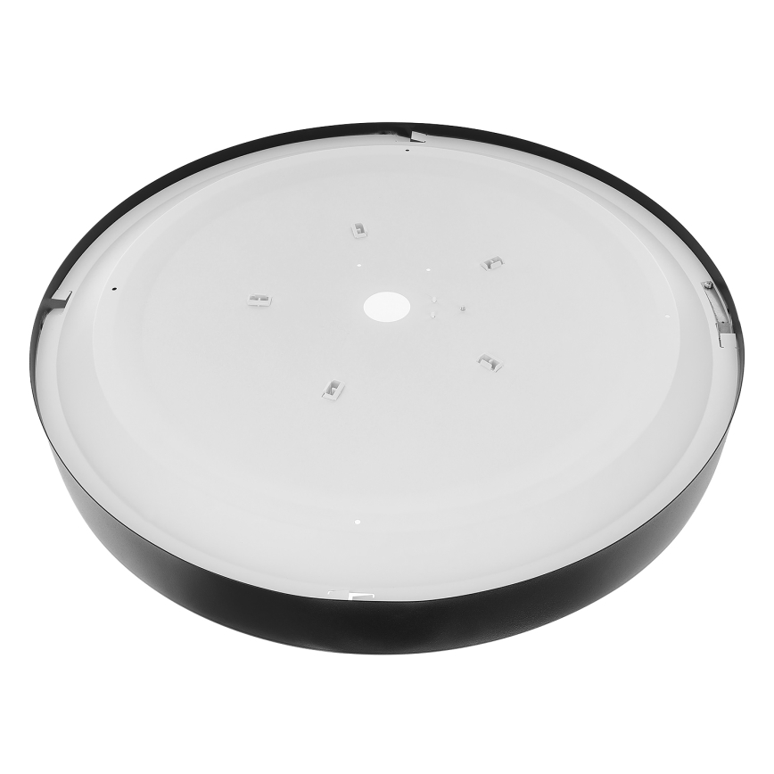 Plafonnier CLEO avec détecteur de mouvement et capteur crépusculaire, 5 ampoules E27, 24 W, 230 V, diamètre 60 cm, noir