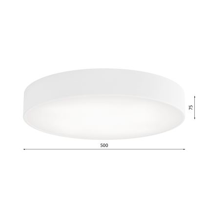 Plafonnier CLEO Ø 50 cm 4xE27/24W/230V, blanc, avec détecteur de mouvement et capteur crépusculaire