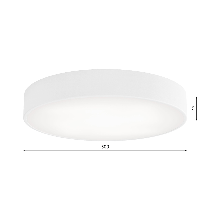 Plafonnier CLEO Ø 50 cm 4xE27/24W/230V, blanc, avec détecteur de mouvement et capteur crépusculaire