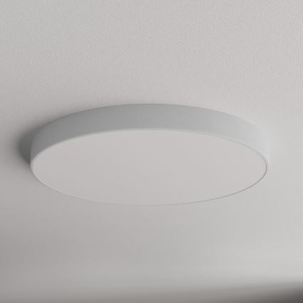 Plafonnier CLEO Ø 80 cm 6xE27/24W/230V avec détecteur de mouvement et capteur crépusculaire, gris