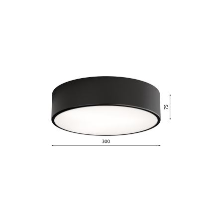 Plafonnier CLEO LED/24W/230V 4000K d. 30 cm noir