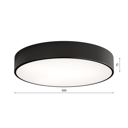 Plafonnier CLEO LED/69W/230V 4000K d. 50 cm noir