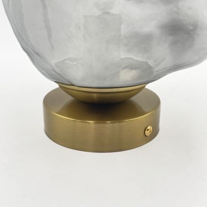 Plafonnier CRISTAL 1xE14/15W/230V laiton/noir fumé