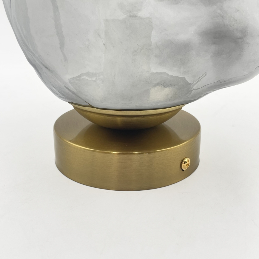 Plafonnier CRISTAL 1xE14/15W/230V laiton/noir fumé
