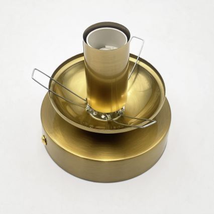 Plafonnier CRISTAL 1xE14/15W/230V laiton/noir fumé