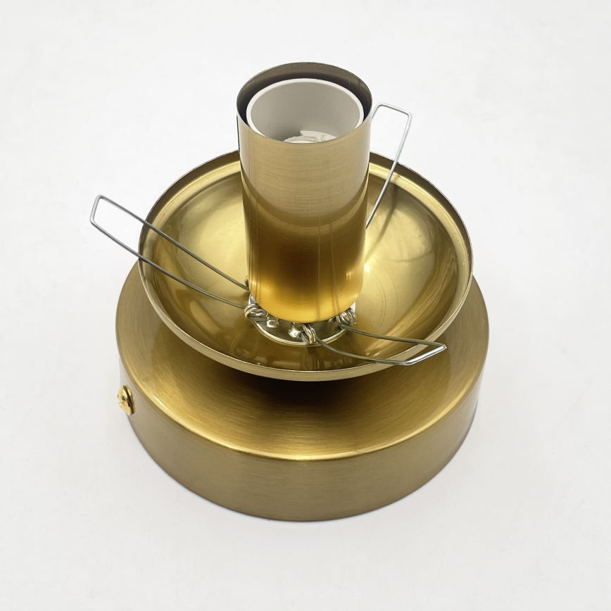 Plafonnier CRISTAL 1xE14/15W/230V laiton/noir fumé