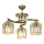 Plafonnier CRYSTALLINE 3xE27/40W/230V bronze