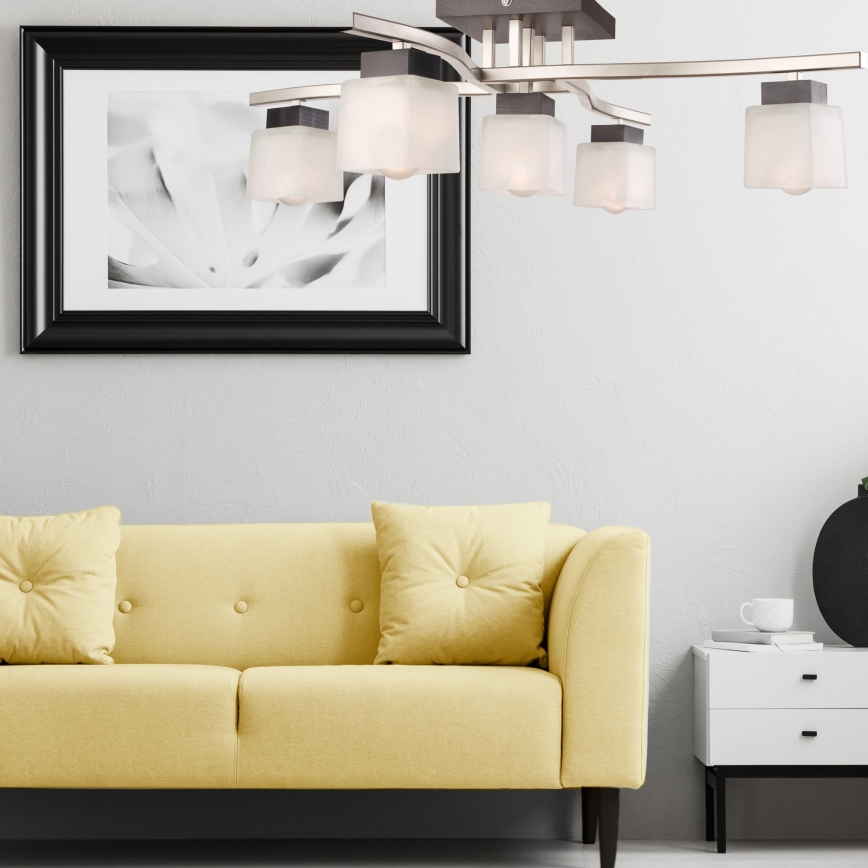 Plafonnier DANA 5xE14/40W/230V en hêtre