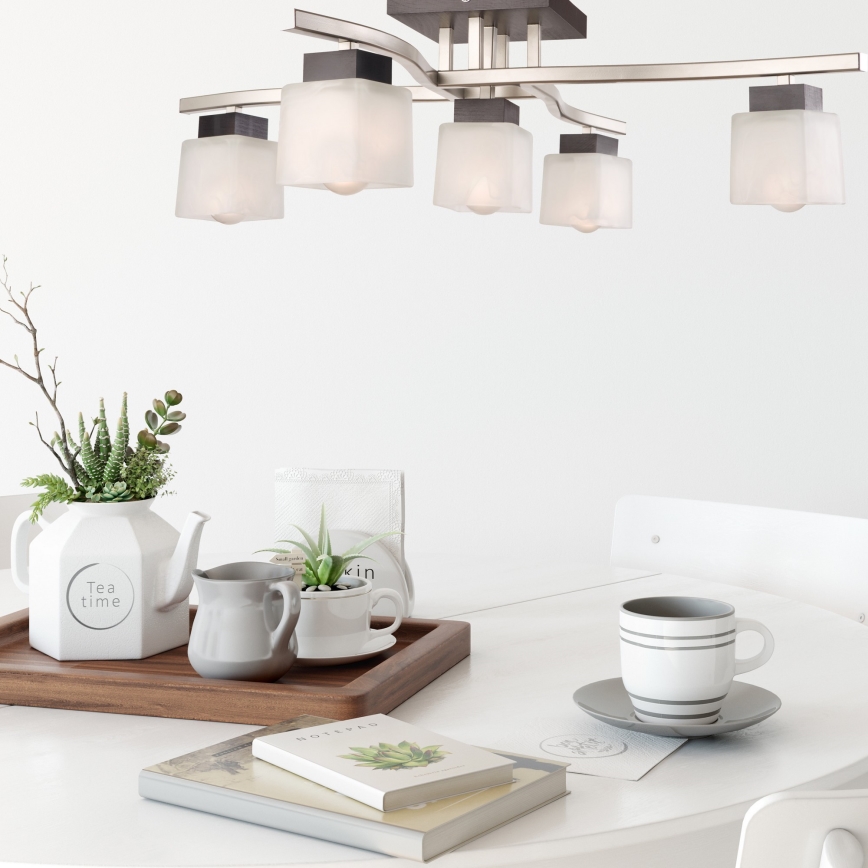 Plafonnier DANA 5xE14/40W/230V en hêtre