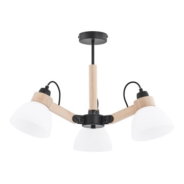 Plafonnier DANTONA 3xE27/15W/230V noir/beige