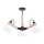 Plafonnier DANTONA 3xE27/15W/230V noir/beige